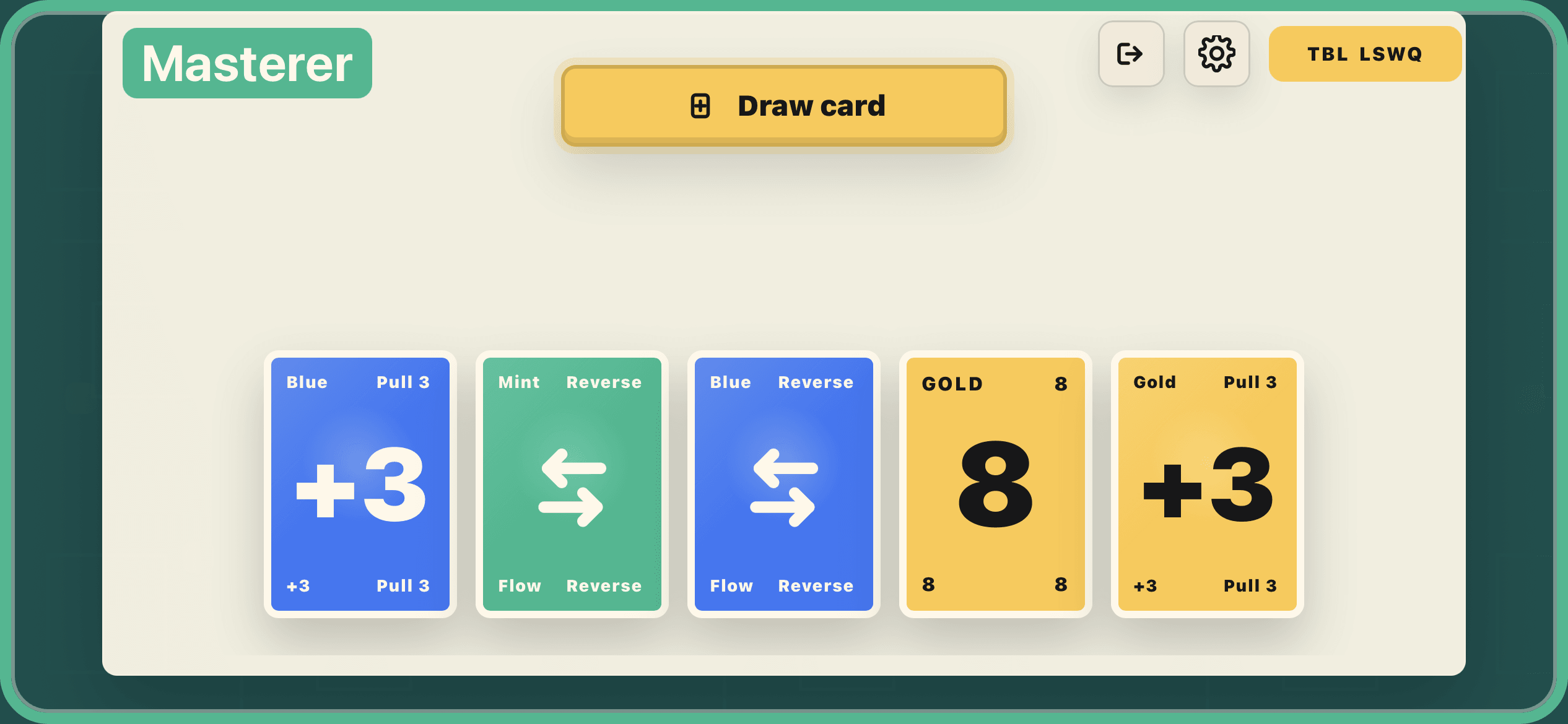 Player 2 card hand on phone